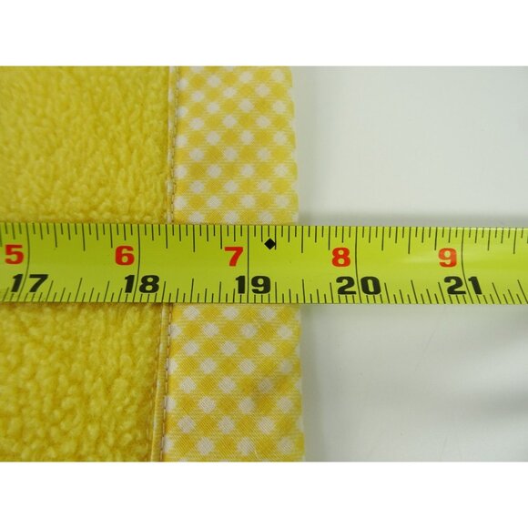 Vintage Lovey Baby Blanket with Plush Bear Head Yellow Fleece - Picture 12 of 12